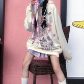 Anime Harajuku Übergroßer Hoodie